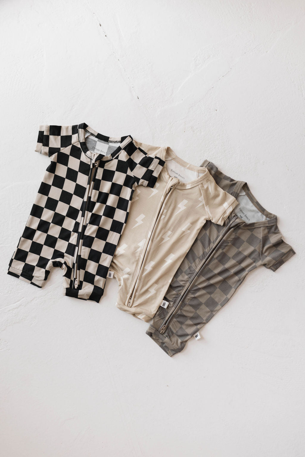 faded brown checkerboard bamboo pajamas // SHORTIE