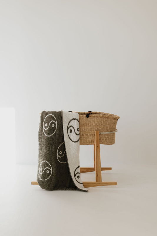 plush blanket // sage yin yang