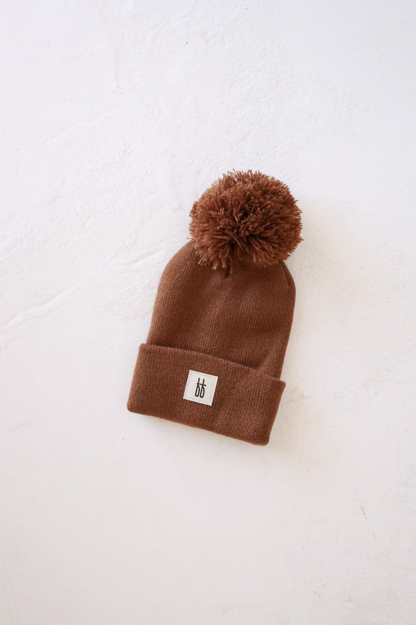 baby/children's knit pom beanie // chestnut