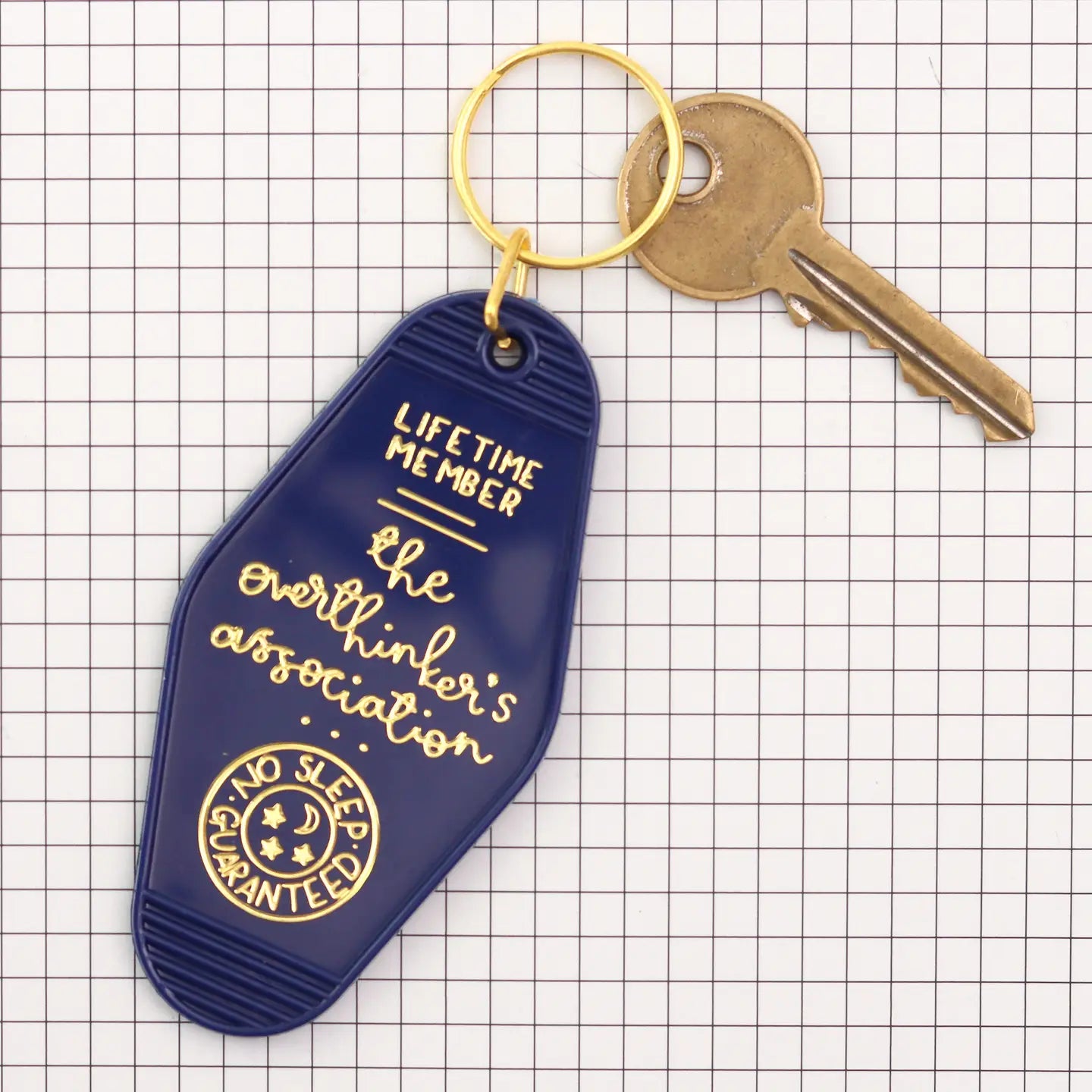 the overthinker's association motel key chain