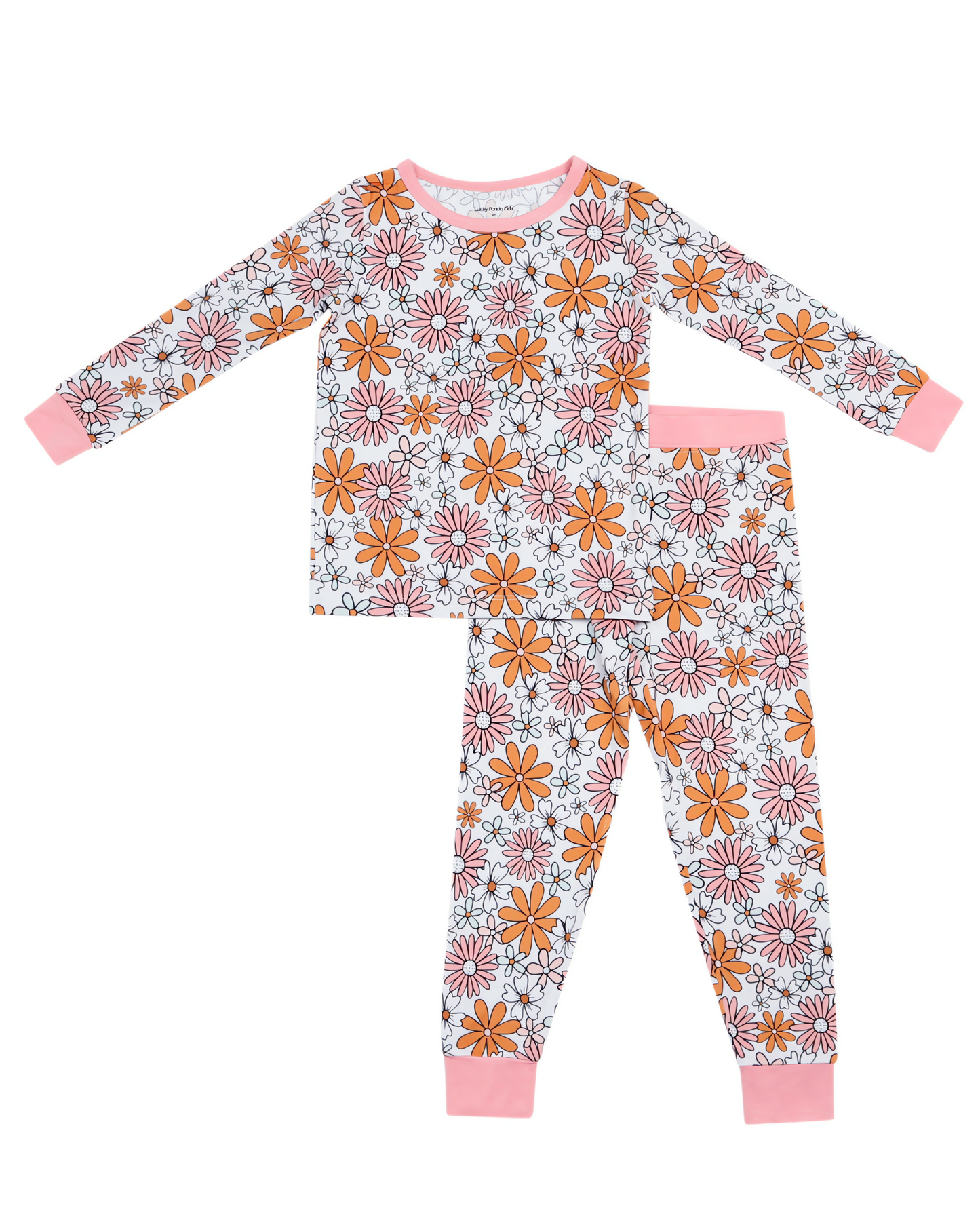 retro garden bamboo pajamas // LONG-SLEEVE TWO-PIECE SET (sizing up to 8/9)