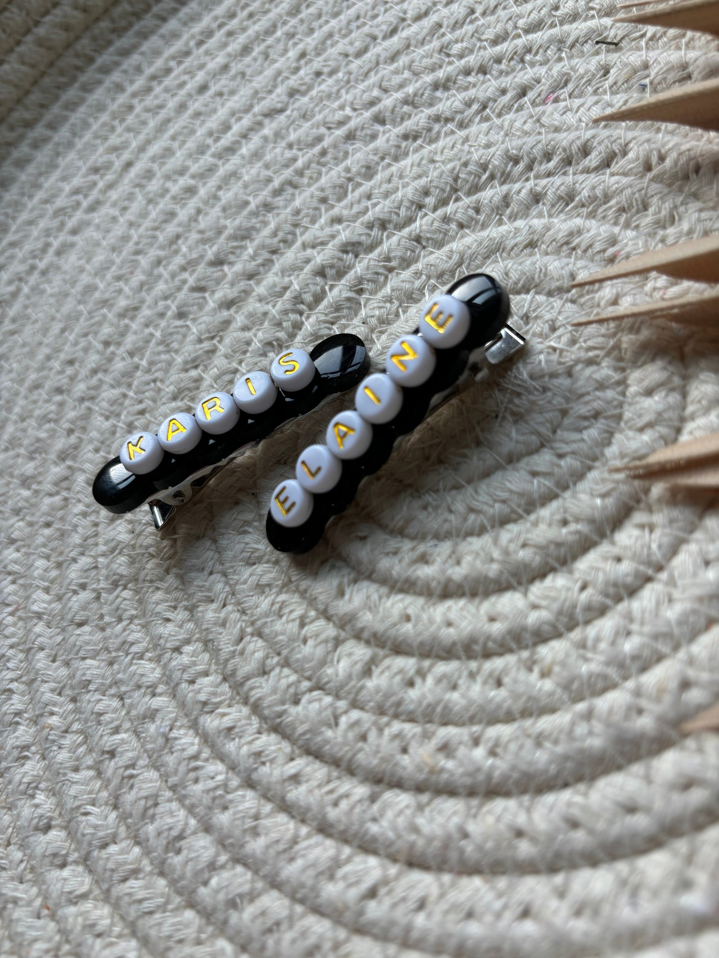 SINGLE CUSTOMIZABLE alligator hair clips // scalloped large