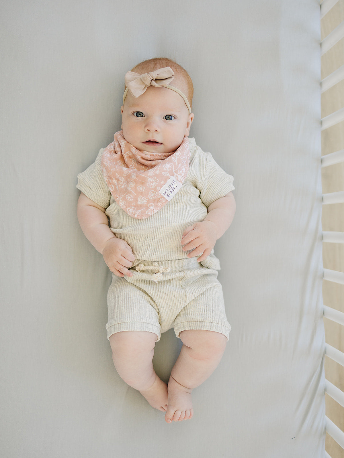 bamboo stretch crib sheet // stone