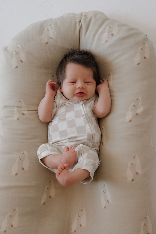 checkerboard bamboo pajamas // SHORTIE