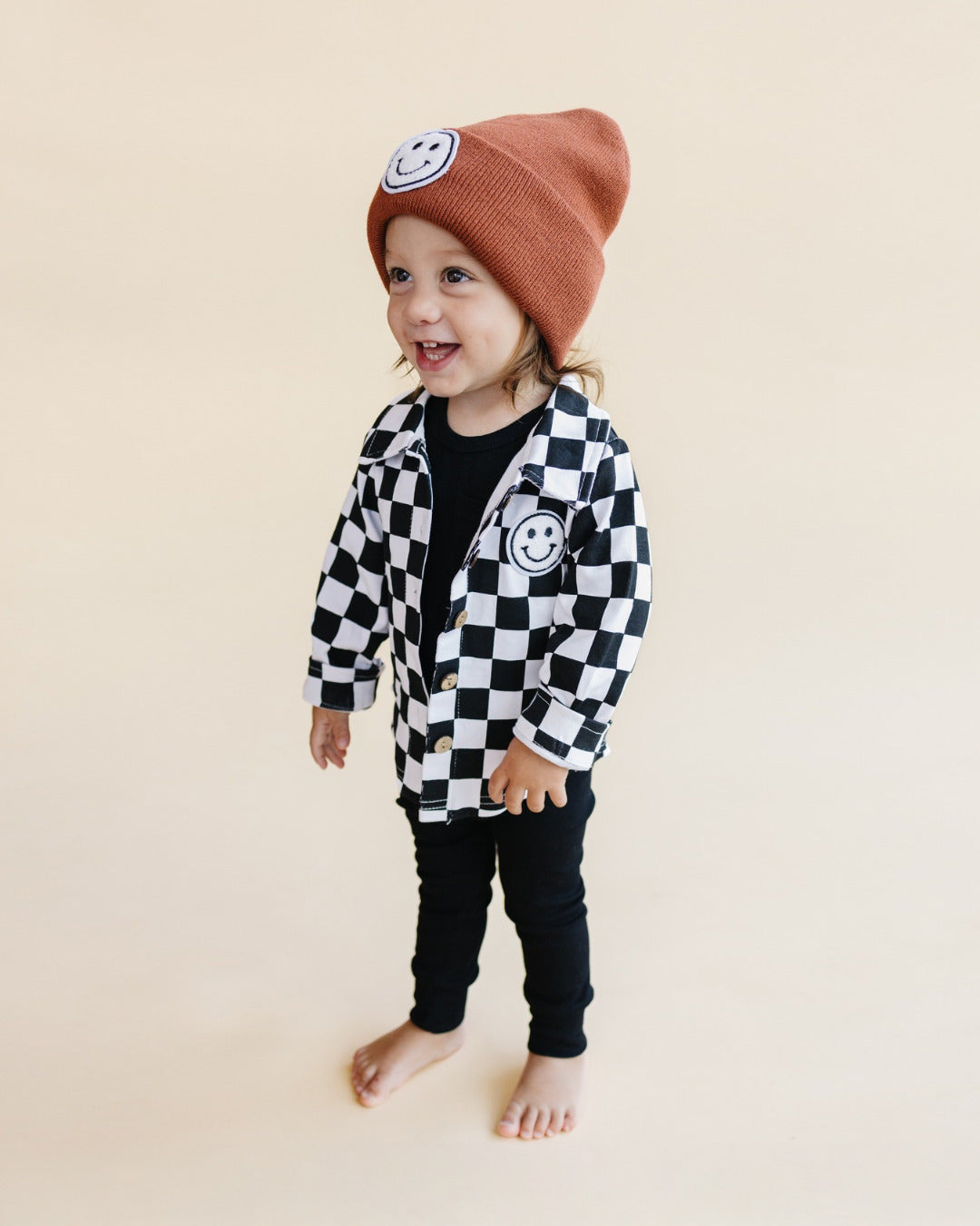 cotton shacket // black + white checkered (*available in extended sizing up to 8/9*)