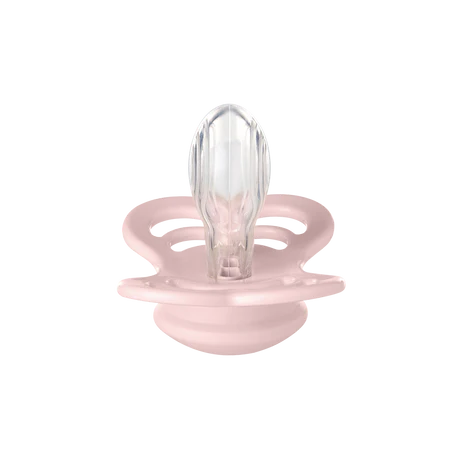 BIBS supreme pacifier // symmetrical silicone nipple // blossom
