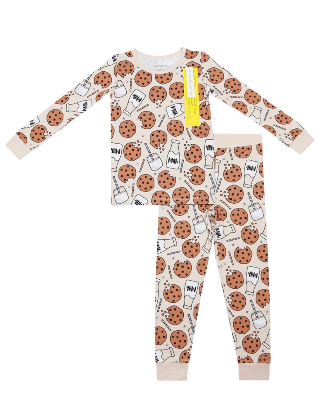 milk + cookies bamboo pajamas / LONG-SLEEVE TWO-PIECE SET (available up to size 8/9)