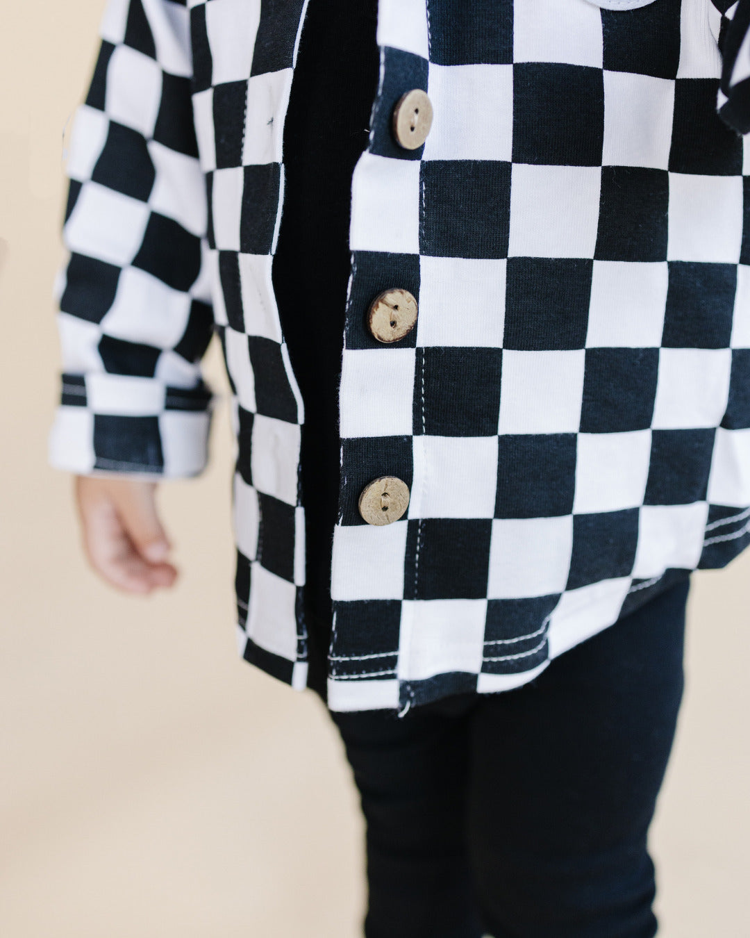 cotton shacket // black + white checkered (*available in extended sizing up to 8/9*)