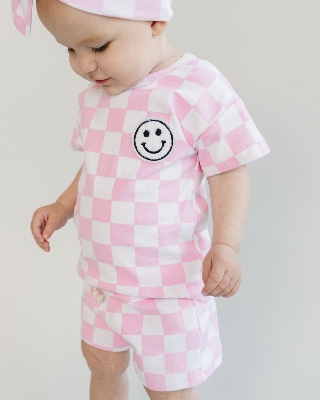checkered shorts set // pink (available in EXTENDED SIZING!)