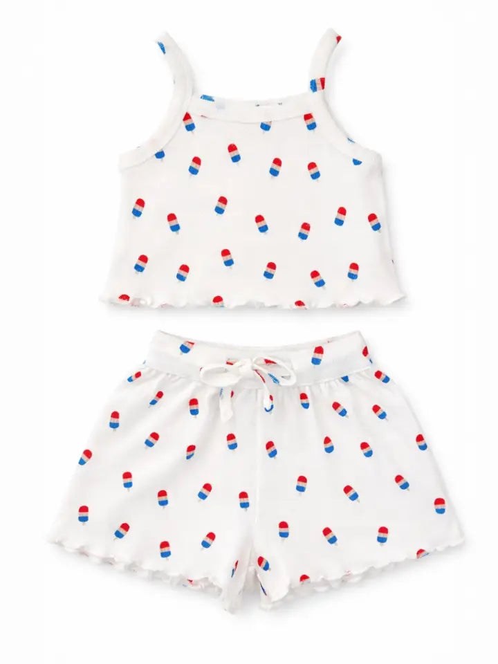 popsicle pointelle two-piece ruffle set