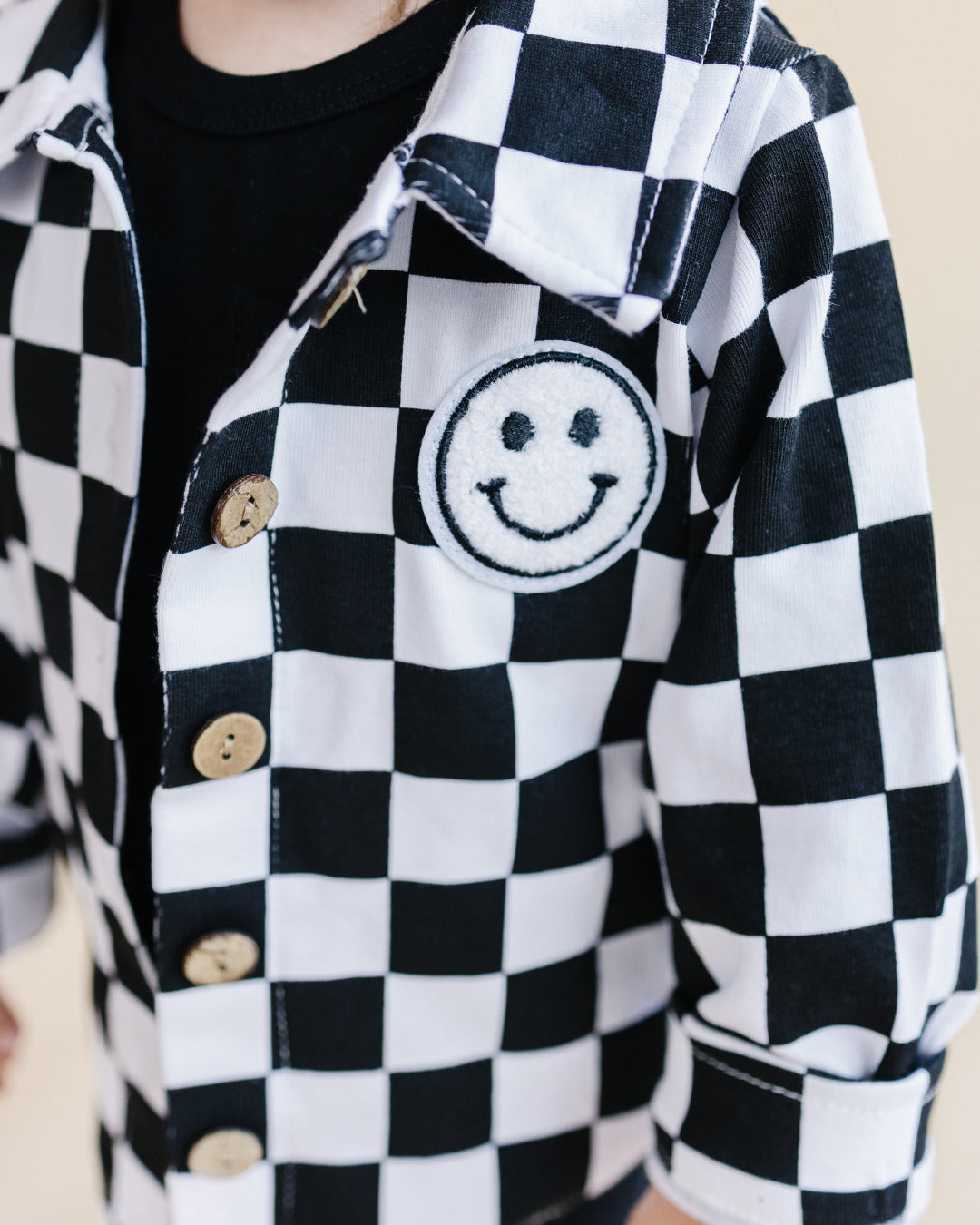cotton shacket // black + white checkered (*available in extended sizing up to 8/9*)