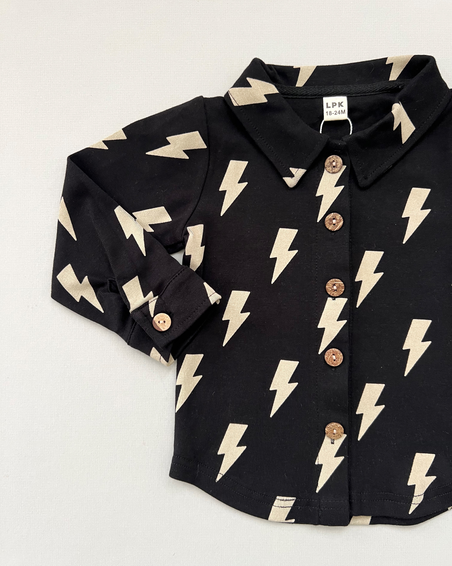 shacket // black bolts (available in extended sizing up to 8/9)