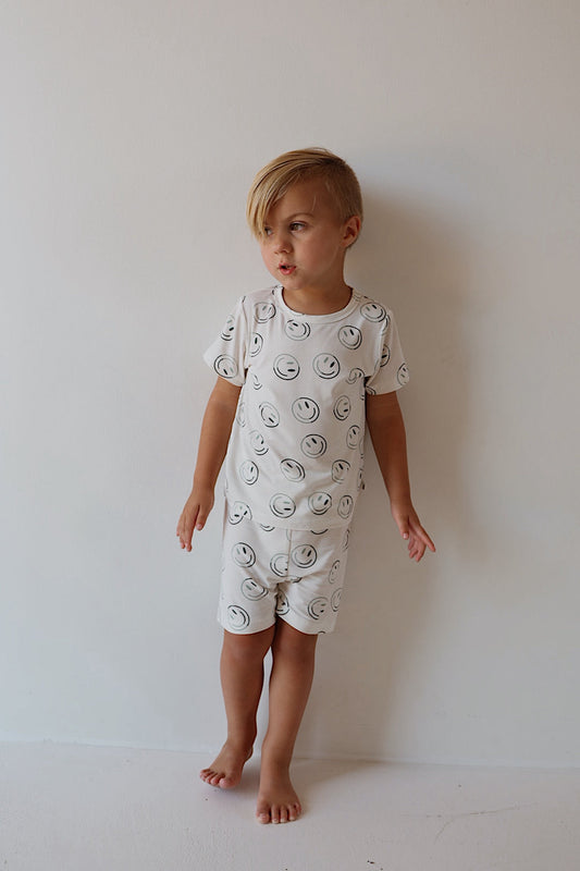 green smiles bamboo pajamas // SHORTS SET (mama + me)