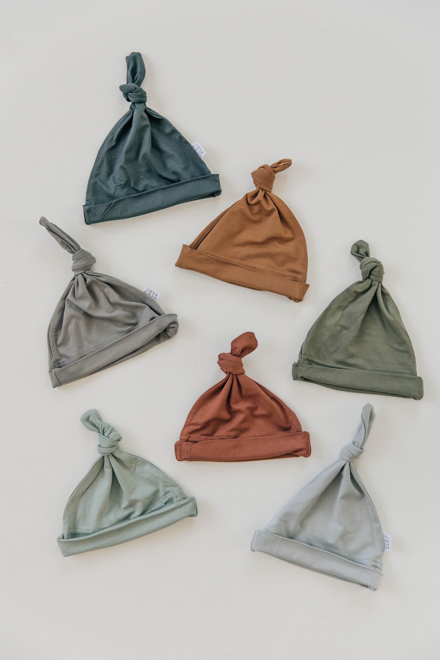 bamboo newborn knot hat // mustard