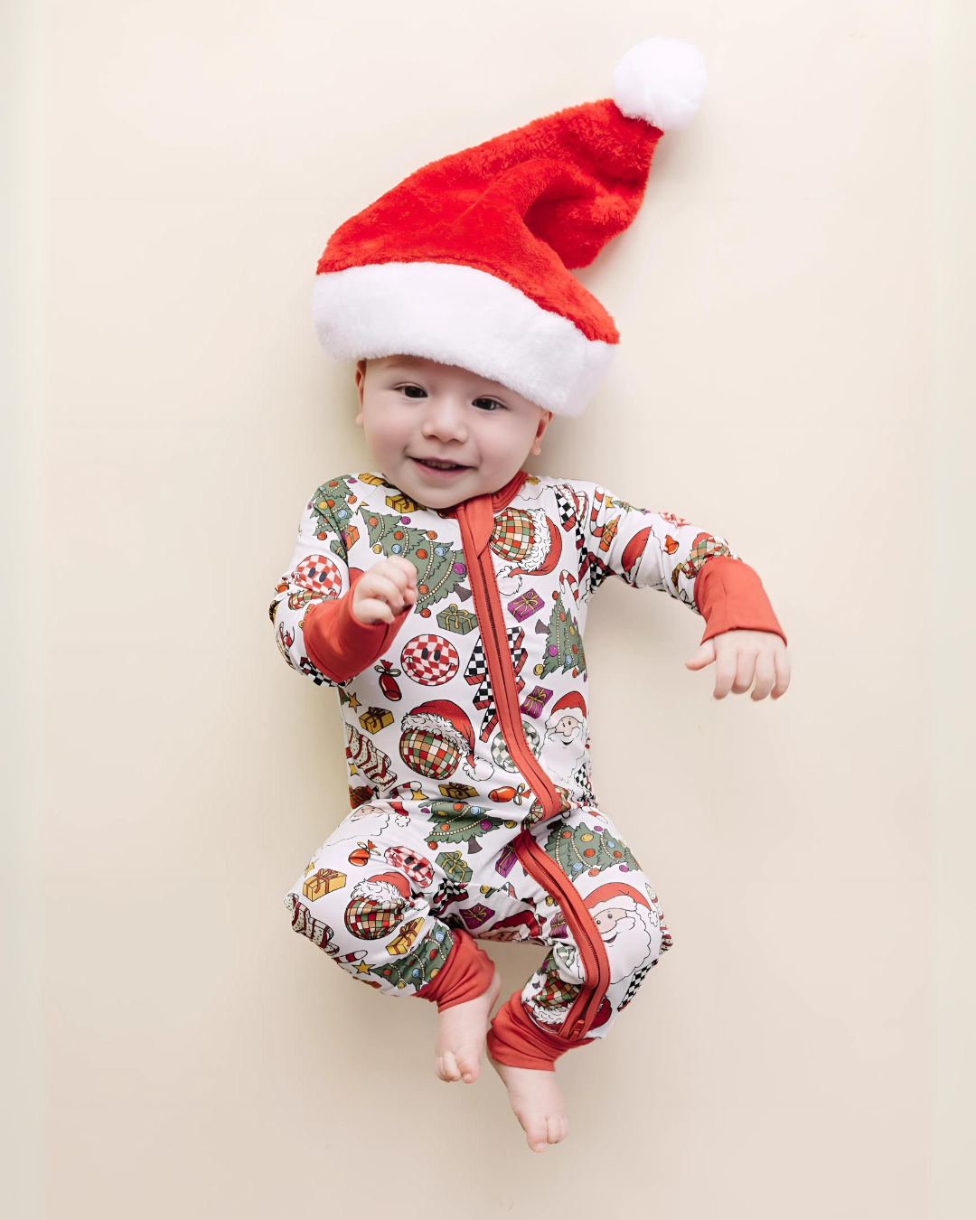 retro christmas bamboo pajamas // ZIPPY