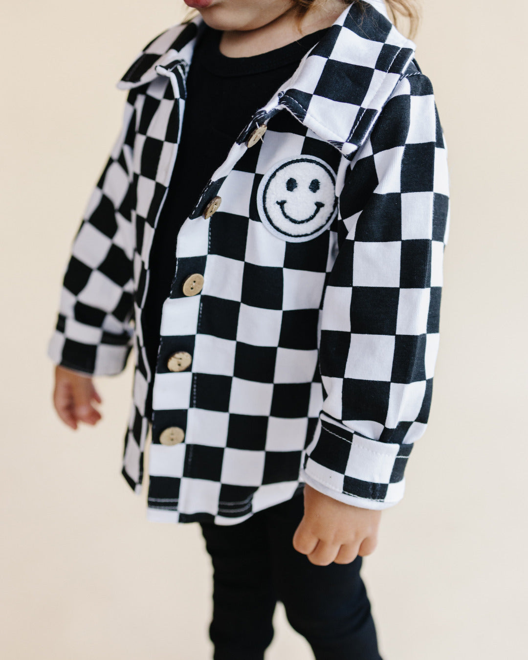 cotton shacket // black + white checkered (*available in extended sizing up to 8/9*)