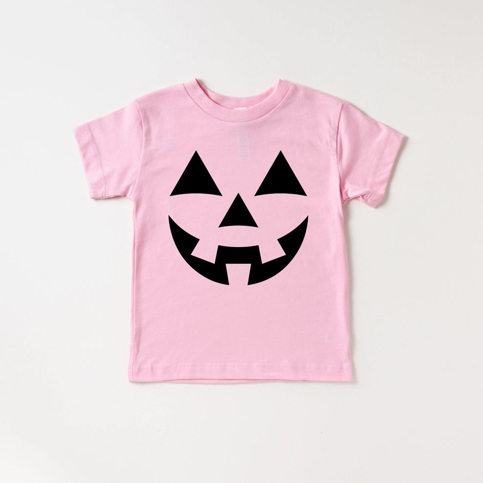pink jack o lantern toddler tee