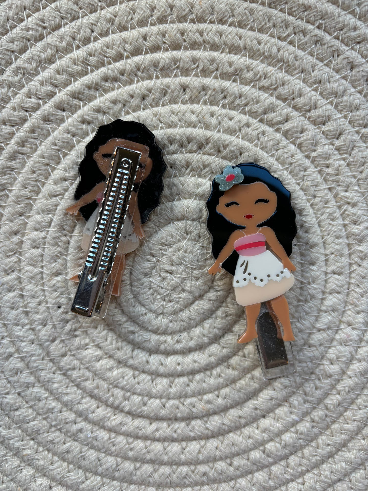 island princess hair clips // set of 2