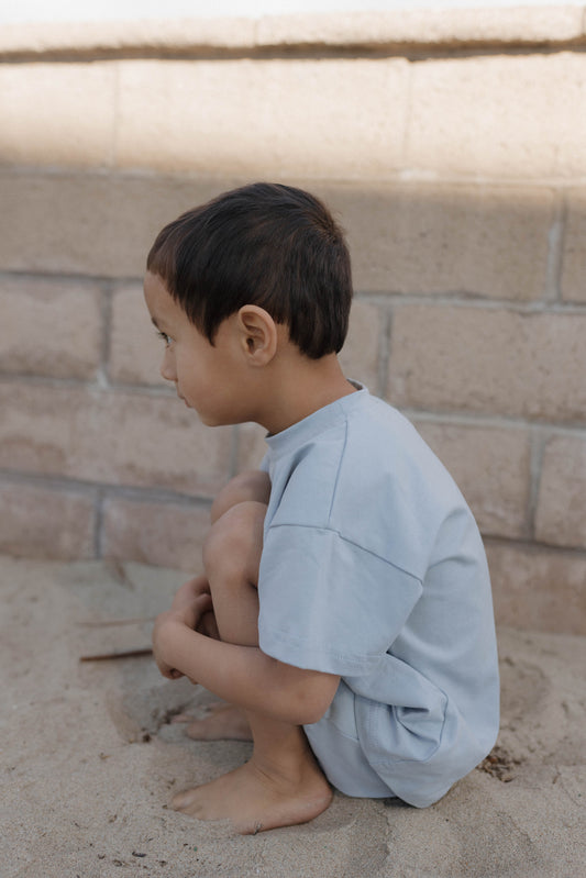 lou cotton set // light blue