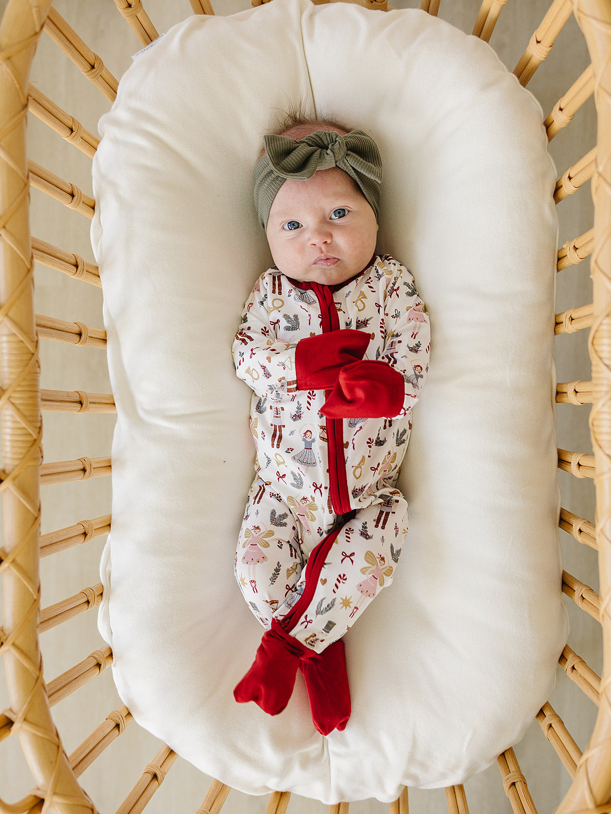 red nutcracker bamboo pajamas // ZIPPY