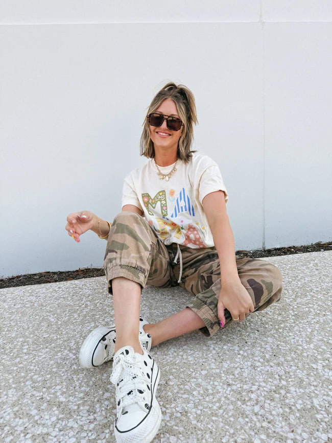 ivory floral mama tee // women's