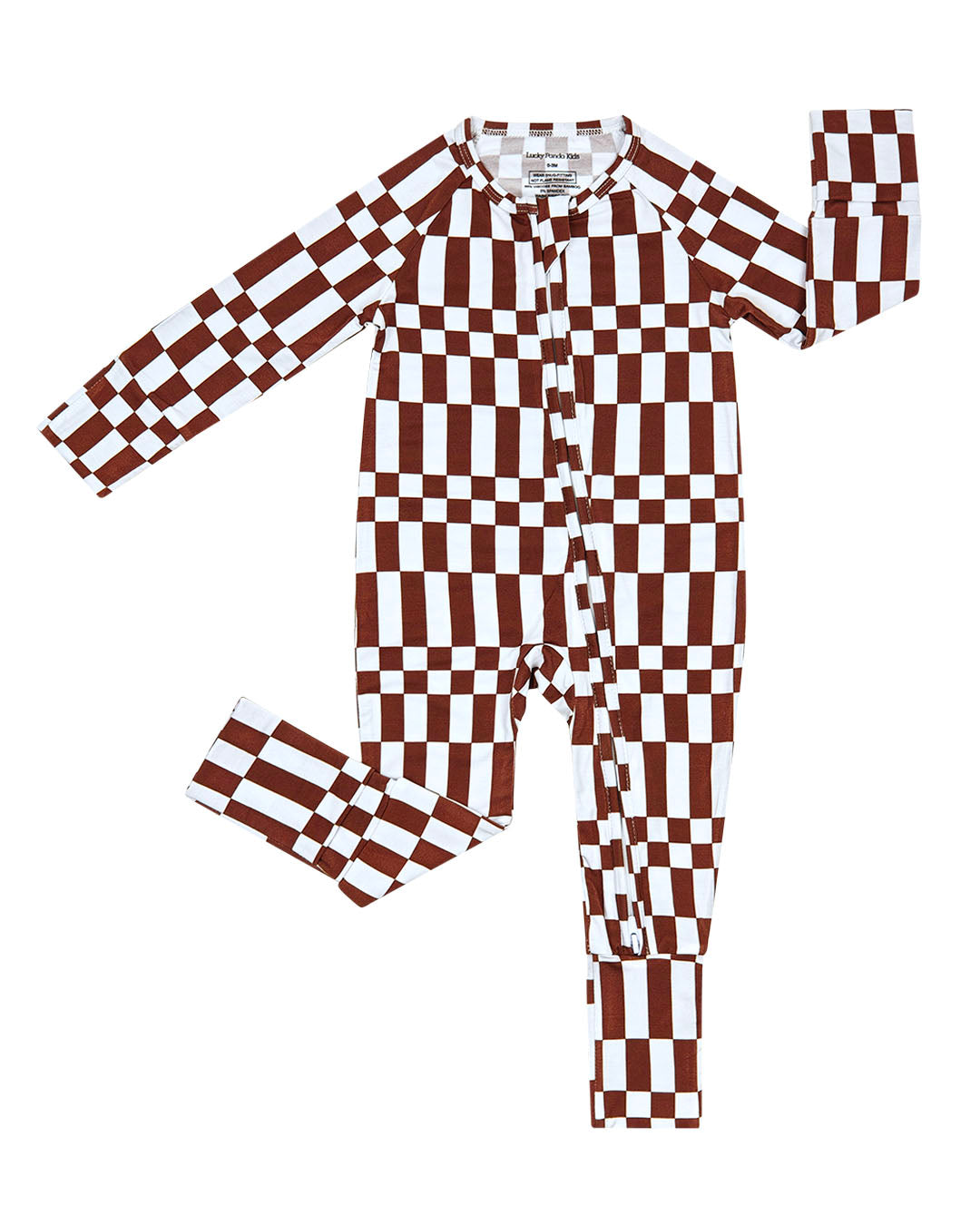 chocolate checkered bamboo pajamas // ZIPPY