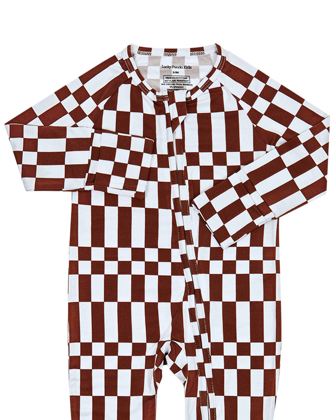 chocolate checkered bamboo pajamas // ZIPPY
