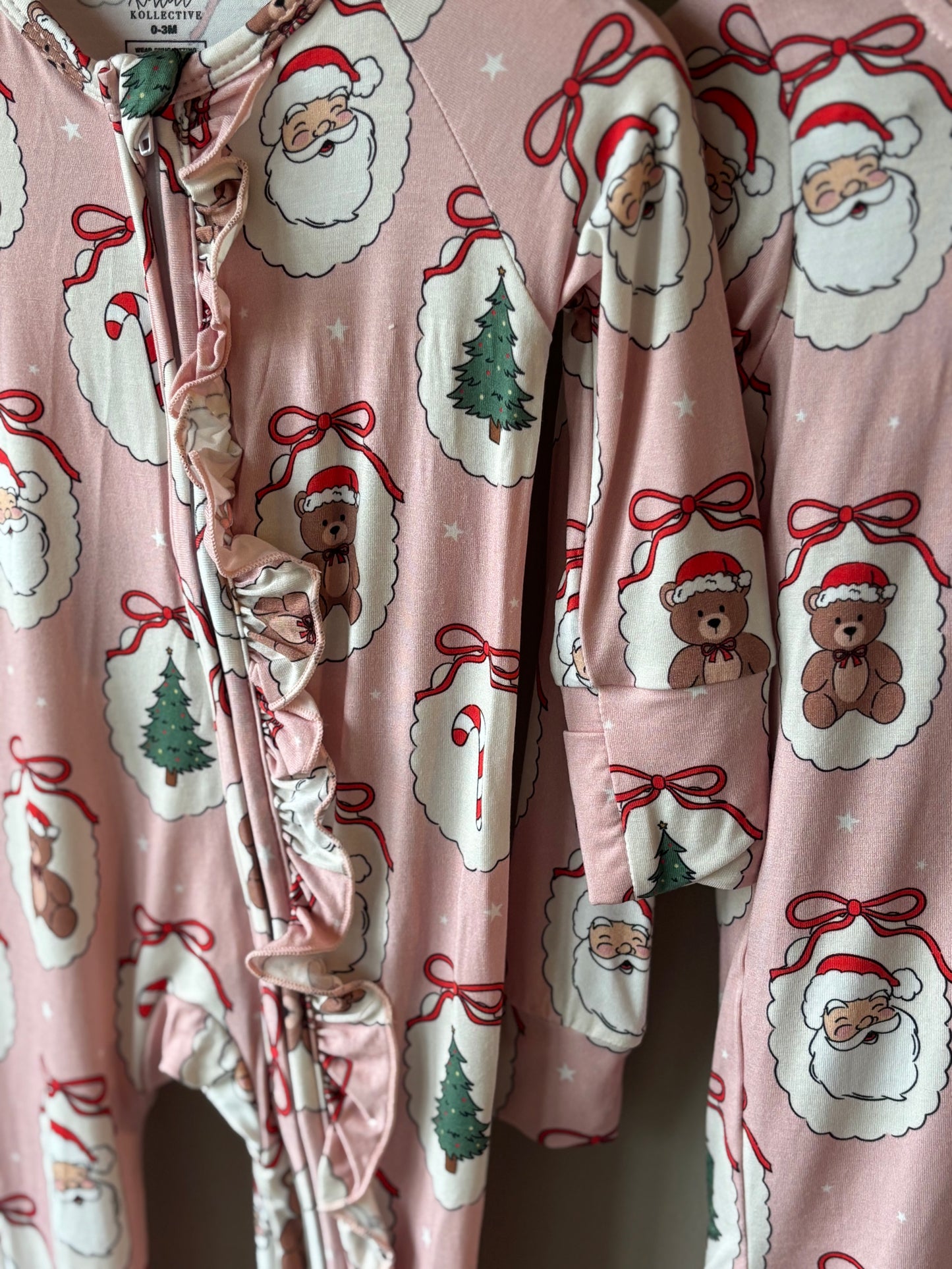 girly holiday kaldi bamboo pajamas // RUFFLE ZIPPY or LONG-SLEEVE TWO-PIECE SET