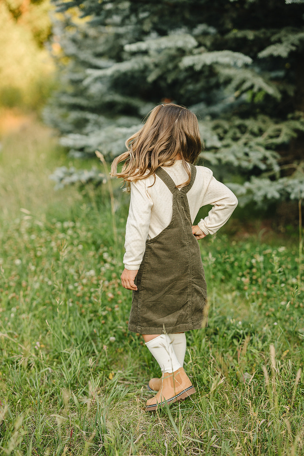 green corduroy dress