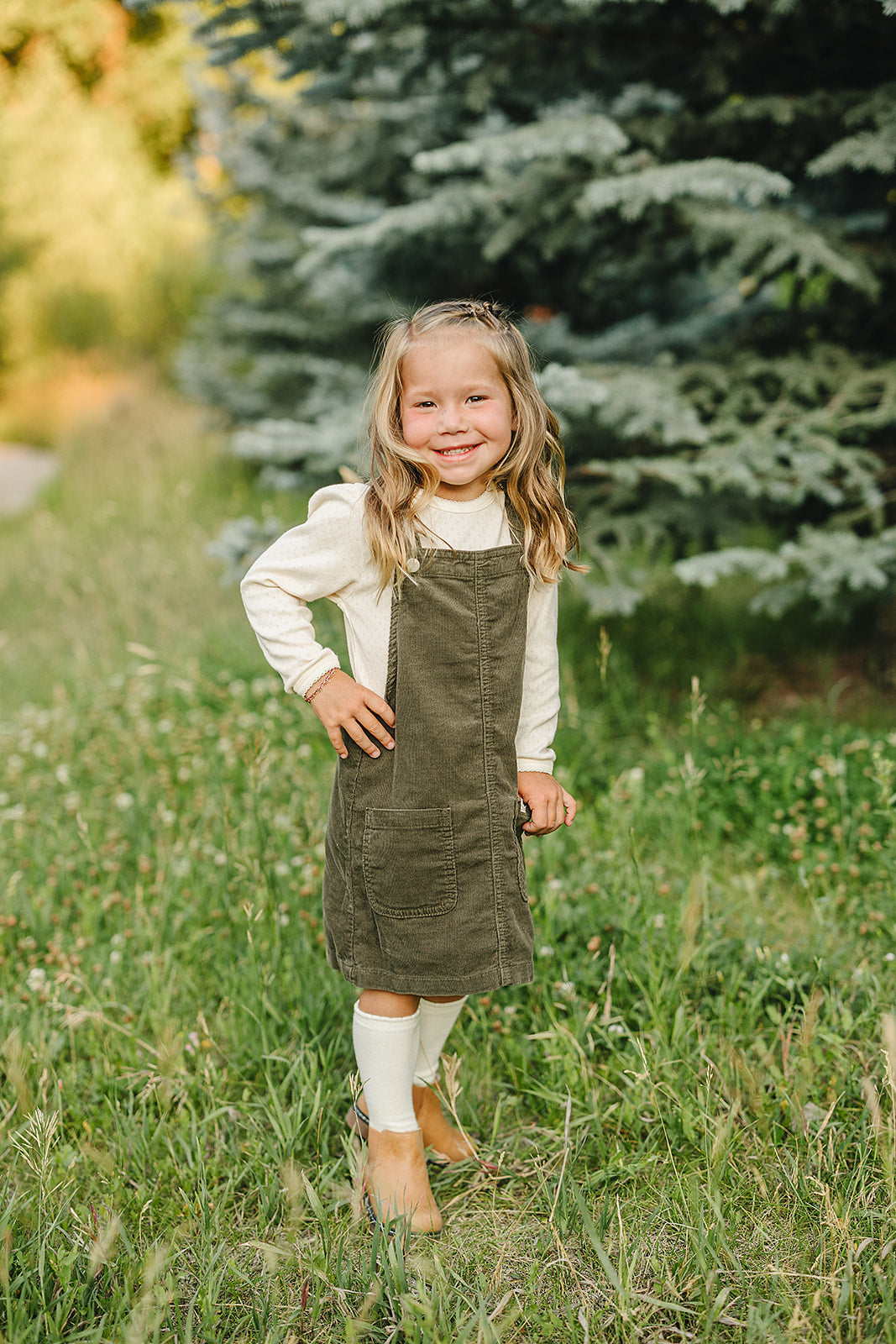 green corduroy dress
