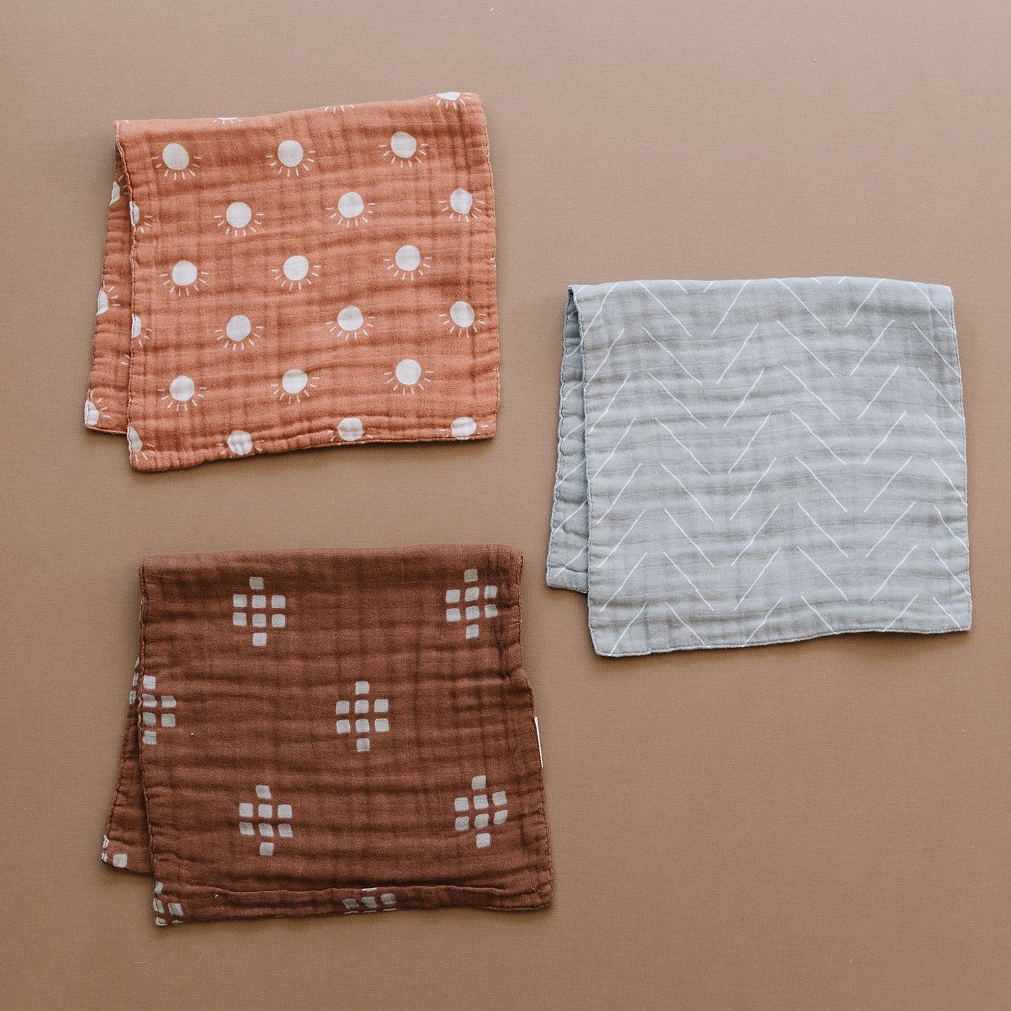 muslin burp cloth // boho chestnut