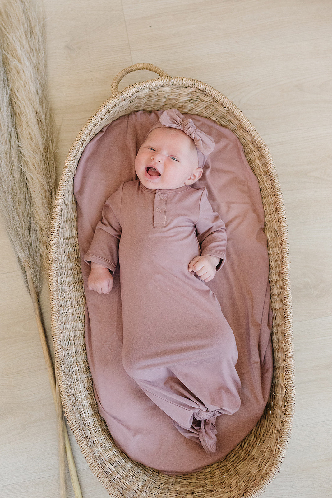 bamboo knot gown // dusty rose