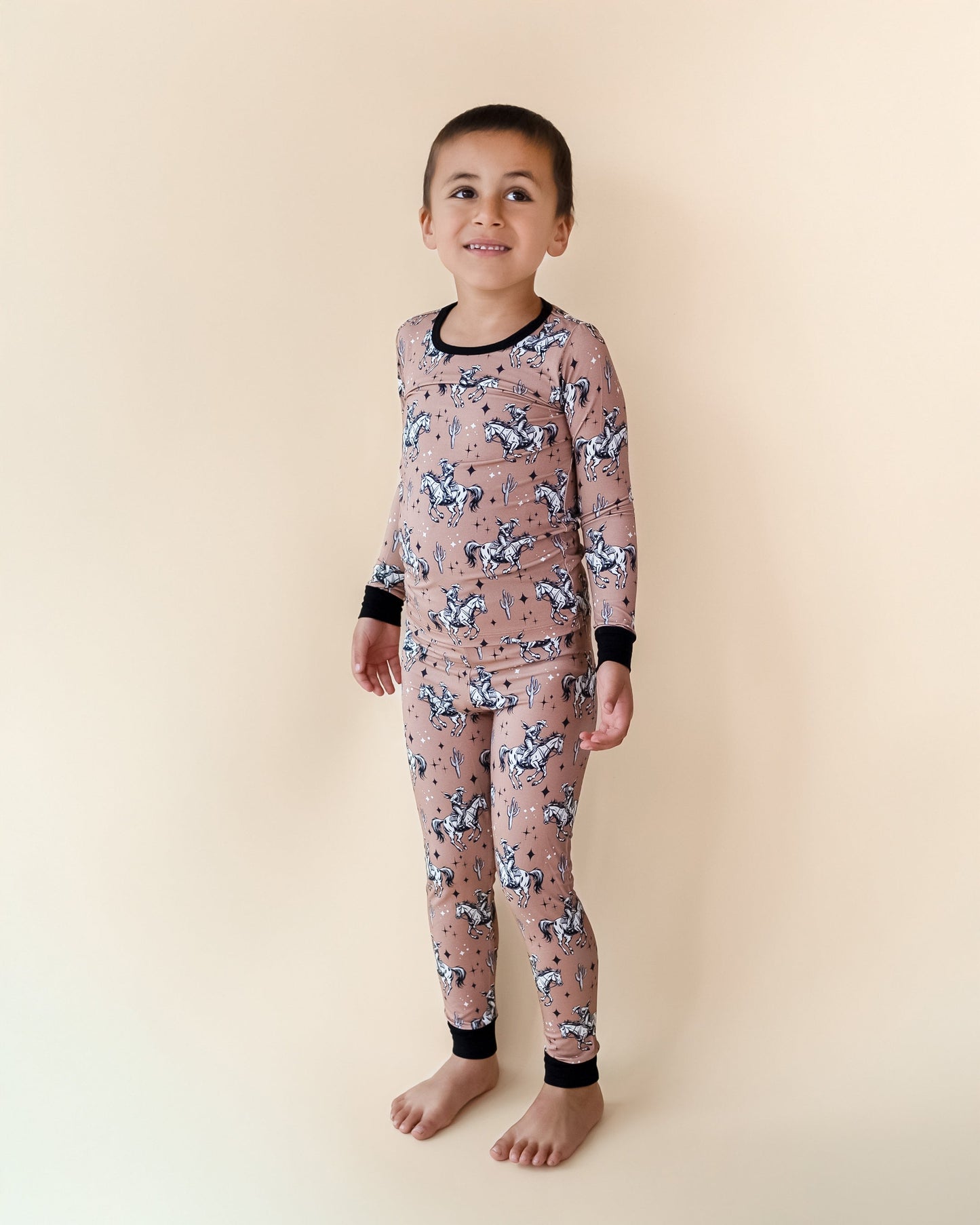 desert cowboy bamboo pajamas // LONG-SLEEVE TWO-PIECE SET (sizing up to 8/9)