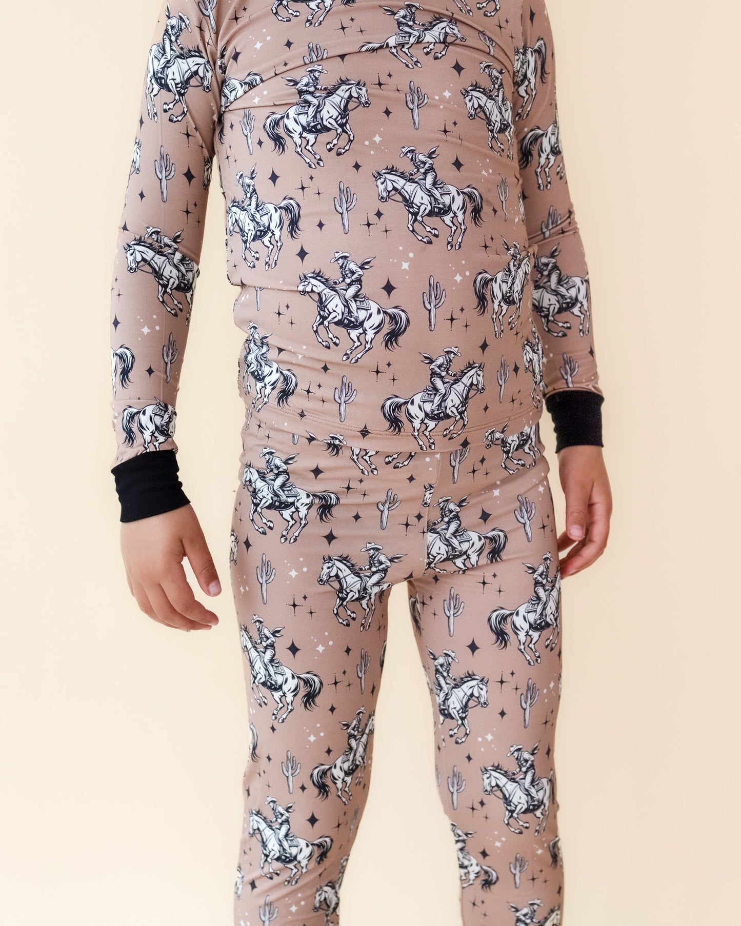 desert cowboy bamboo pajamas // LONG-SLEEVE TWO-PIECE SET (sizing up to 8/9)