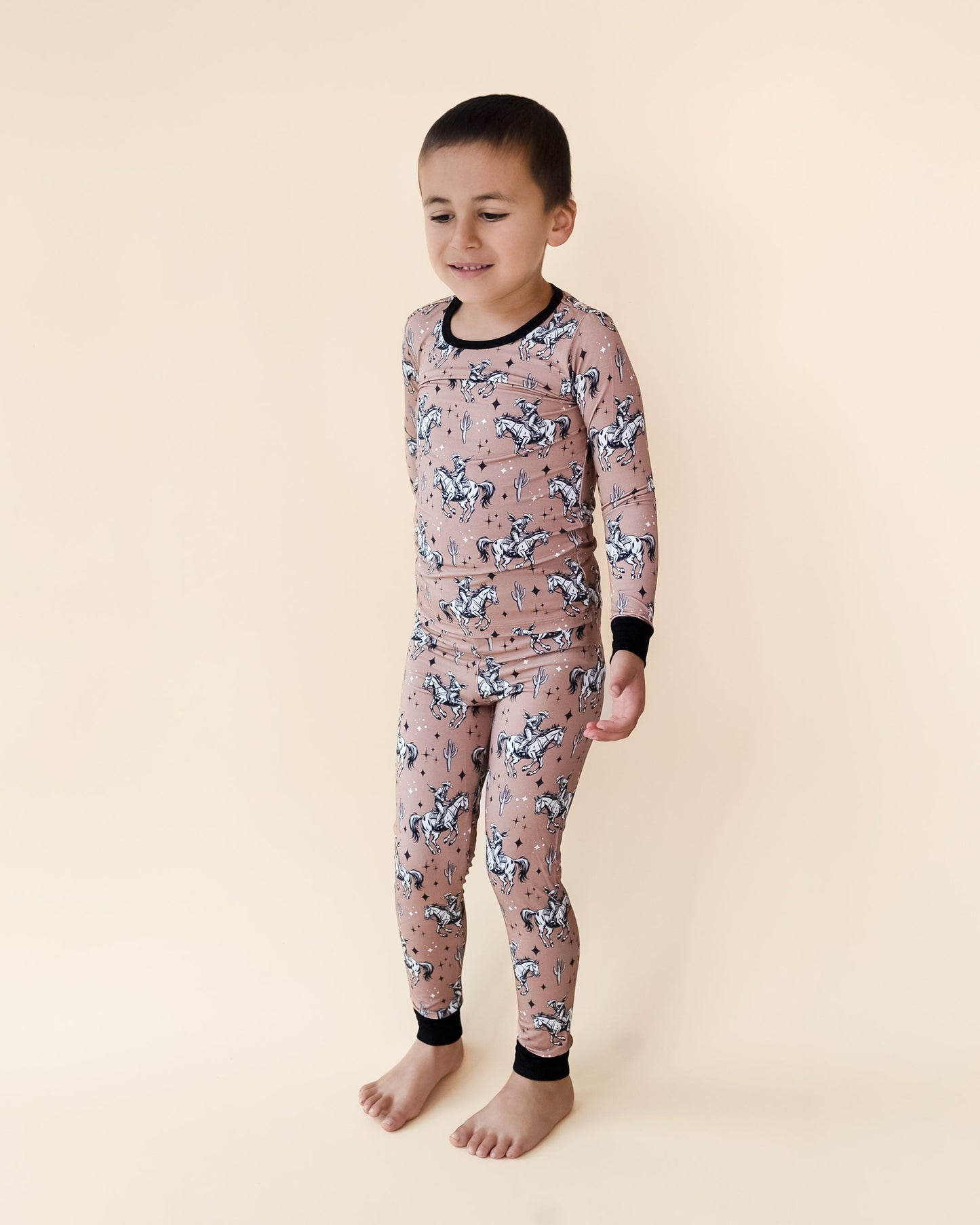desert cowboy bamboo pajamas // LONG-SLEEVE TWO-PIECE SET (sizing up to 8/9)