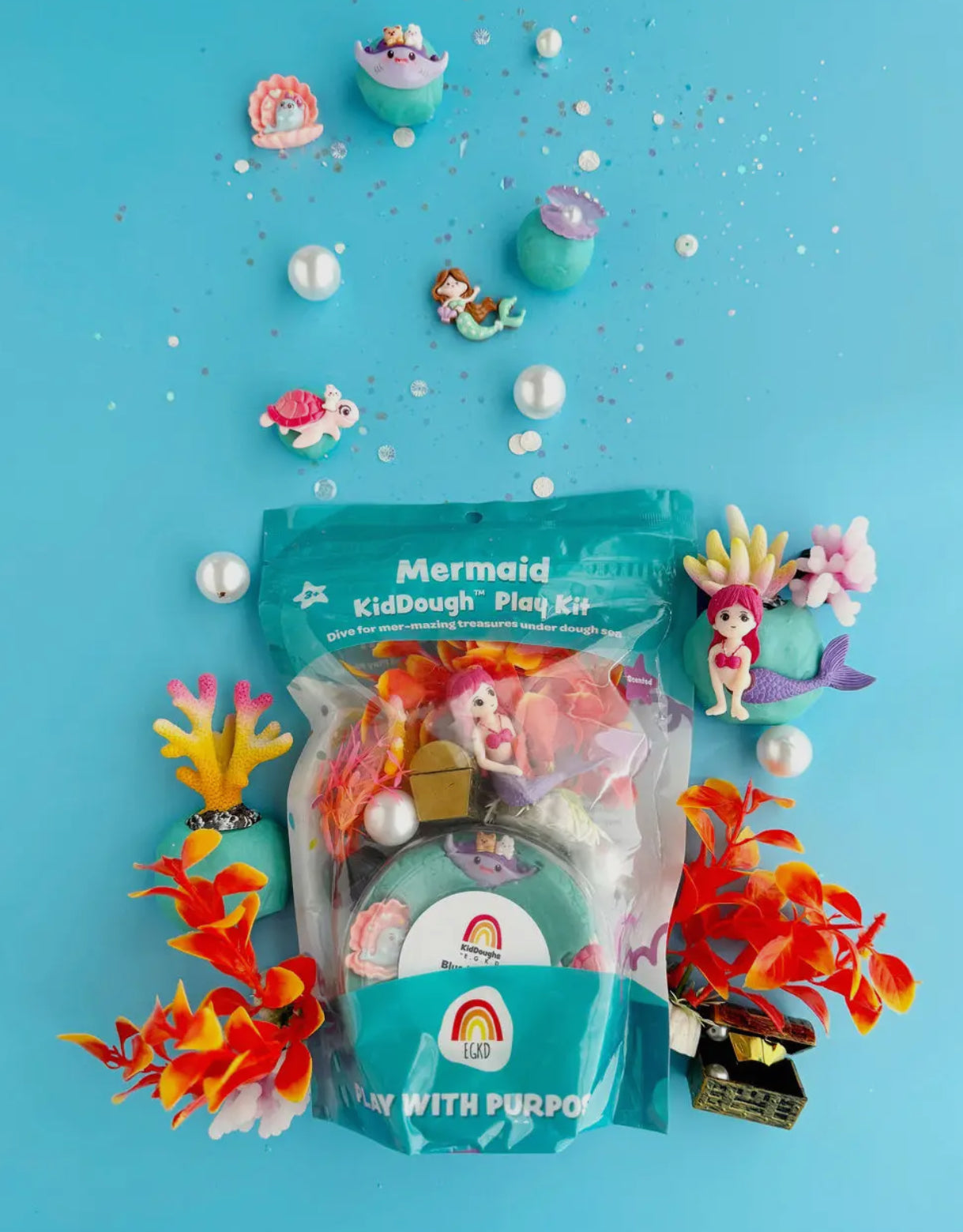 mermaid kid-dough play kit