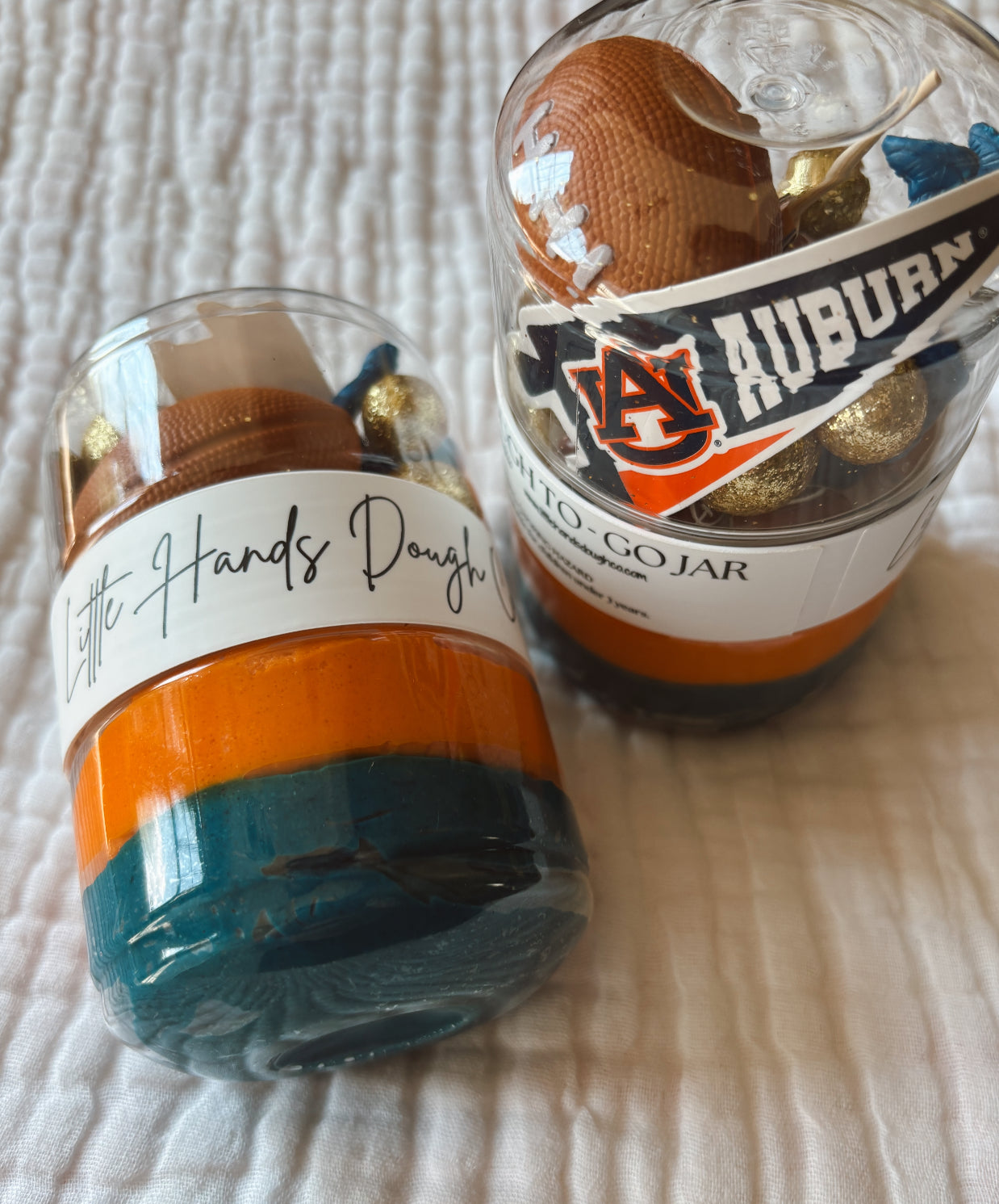 limited edition alabama / auburn football dough-to-go jars (*kaldi kollective exclusive item!*)