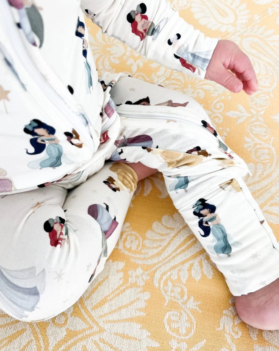 princess magic bamboo pajamas // ZIPPY or LONG-SLEEVE TWO-PIECE