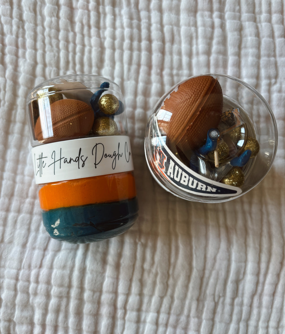 limited edition alabama / auburn football dough-to-go jars (*kaldi kollective exclusive item!*)