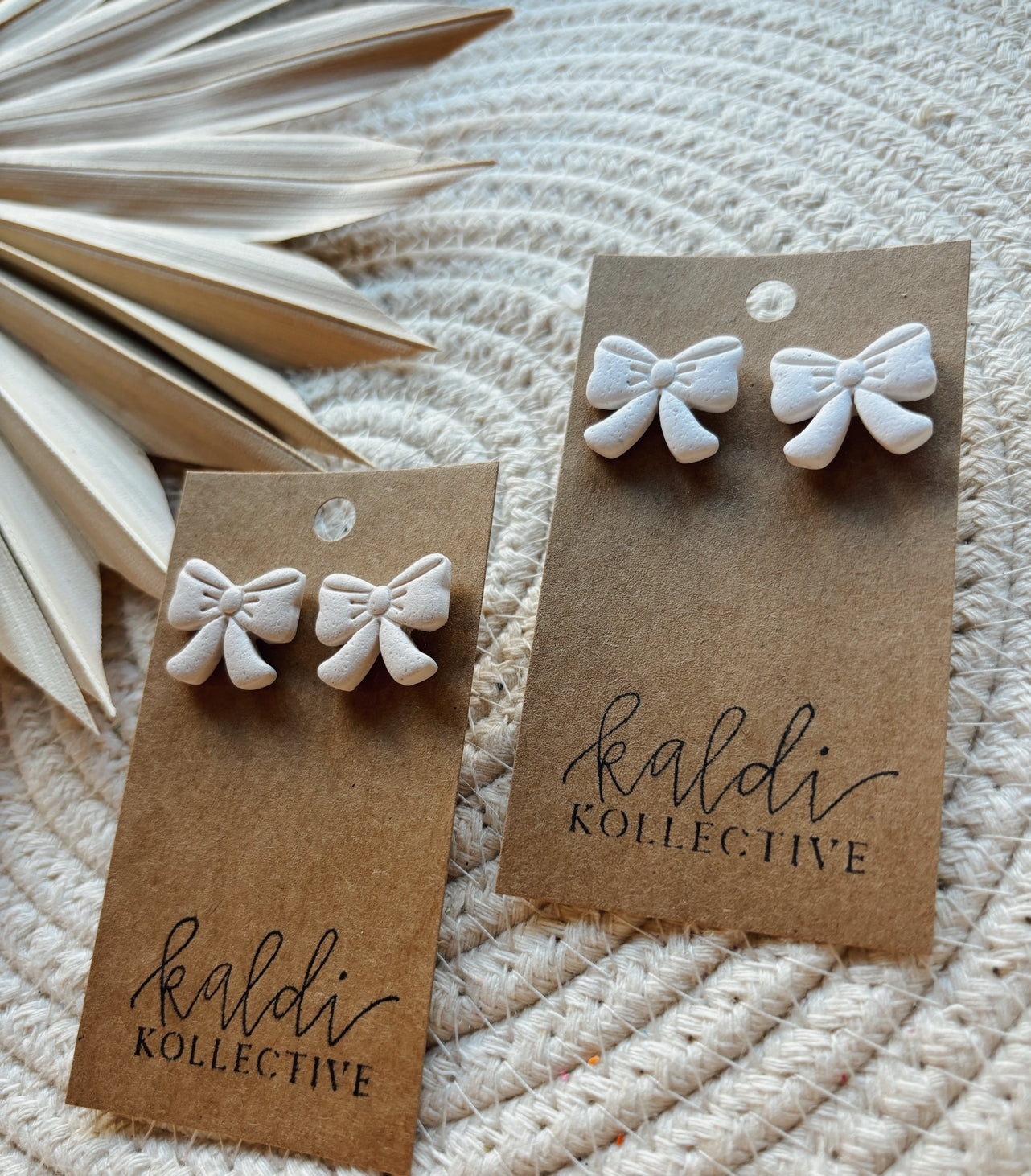 MAGGIE bow studs // handmade polymer clay earrings