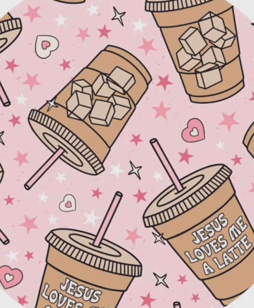 jesus loves me a latte bamboo pajamas // ZIPPY or TWO-PIECE