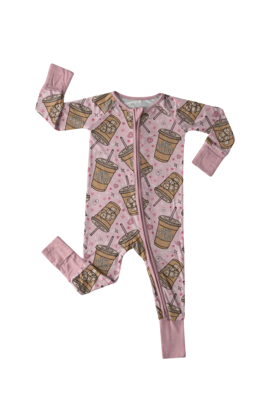 jesus loves me a latte bamboo pajamas // ZIPPY or TWO-PIECE