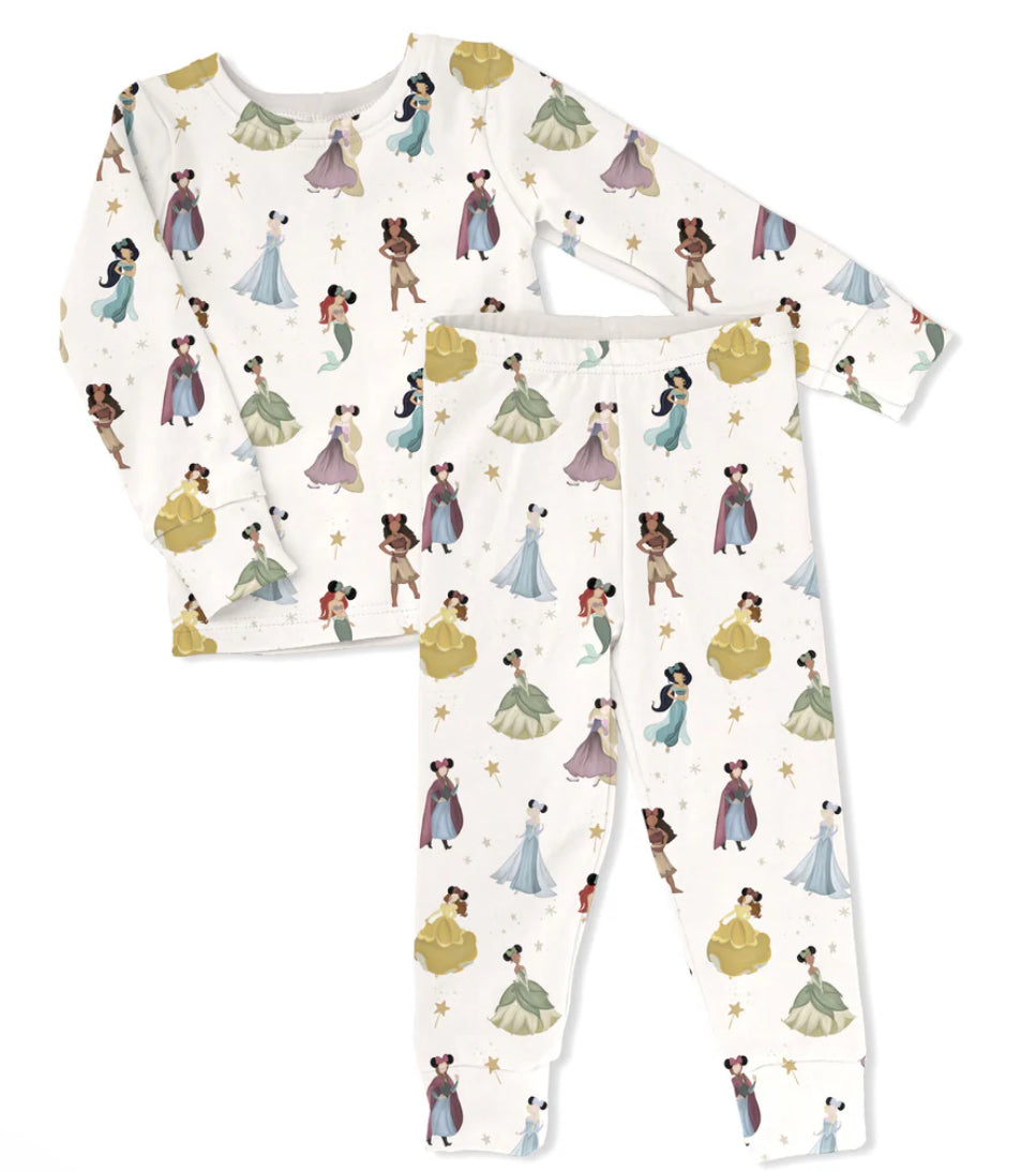 princess magic bamboo pajamas // ZIPPY or LONG-SLEEVE TWO-PIECE
