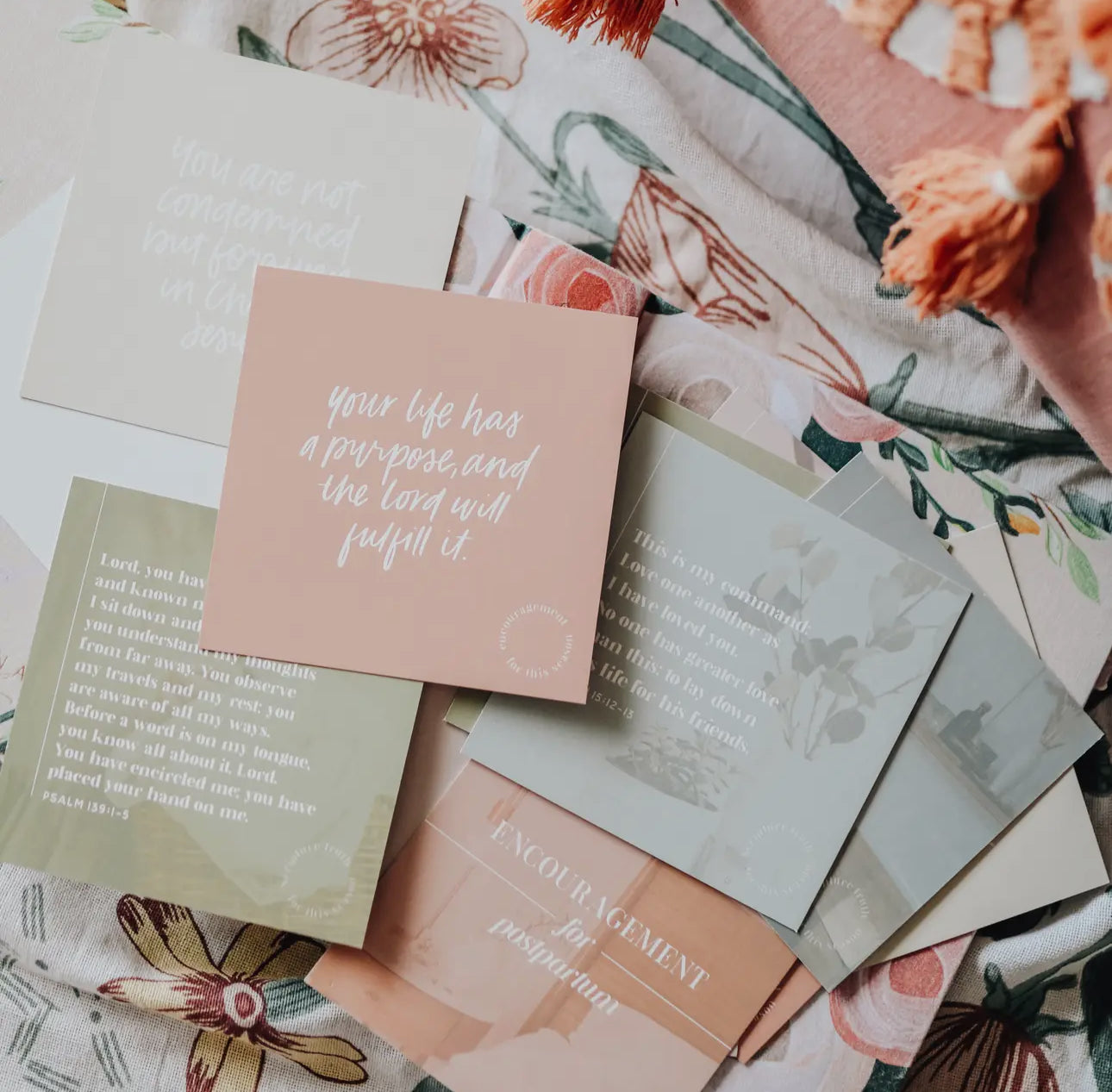 bible verse card set // encouragement for postpartum