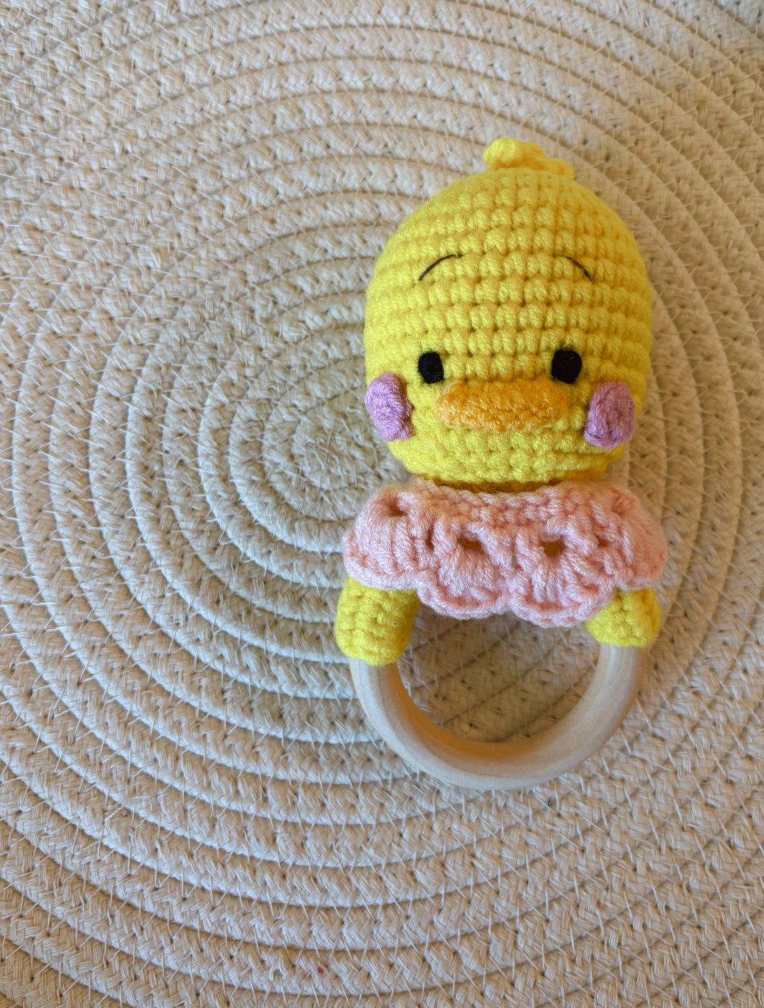 little chick crochet rattle