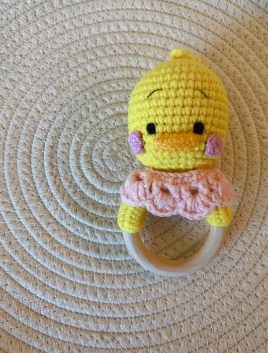 little chick crochet rattle