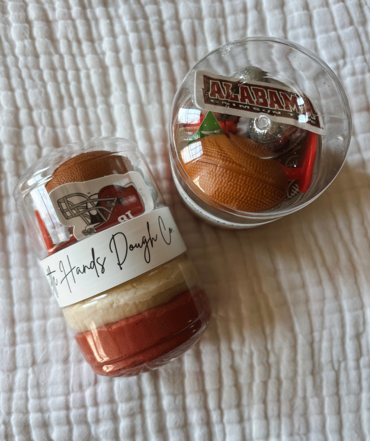 limited edition alabama / auburn football dough-to-go jars (*kaldi kollective exclusive item!*)