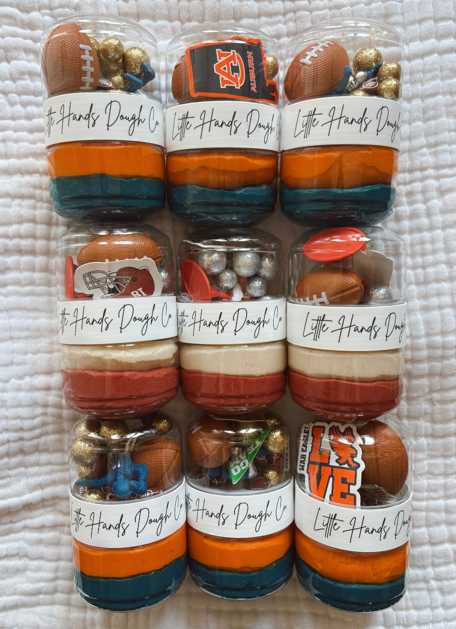 limited edition alabama / auburn football dough-to-go jars (*kaldi kollective exclusive item!*)