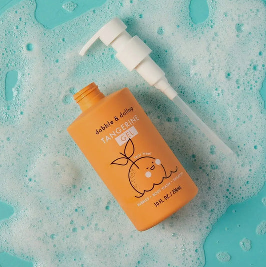 dabble & dollop tangerine gel // all-natural shampoo, body wash, + bubbles