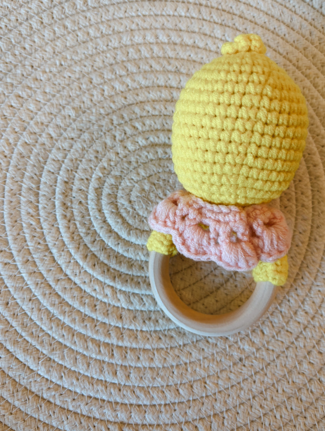 little chick crochet rattle